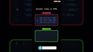 Junior Developer vs. Senior Developer – HTML Developers #WebDevelopment #HTML #JuniorVsSenior