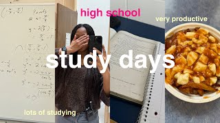 productive high school study days | non-stop studying, school vlog 👩🏽‍💻