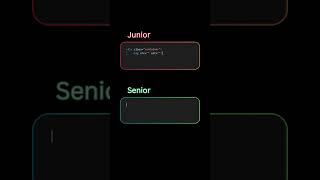 Junior Vs Senior || HTML  #junior #senior #html #css #html5 #codingislove #codingpics #web