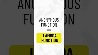 Python Lambda Function Explained in 60 Seconds 🚀 | Master Anonymous Functions FAST! #shorts #python"