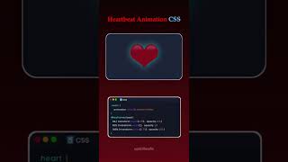 Heartbeat Animation in CSS #shorts #coding #upskill #cssanimation #programming #csseffect