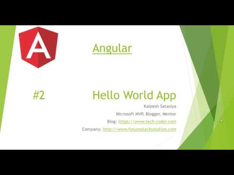 Angular Tutorial  - Hello World