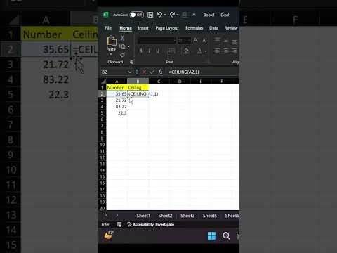 How to Use Ceiling formula in Excel 🫣🤗 #shorts #excelformula #excel