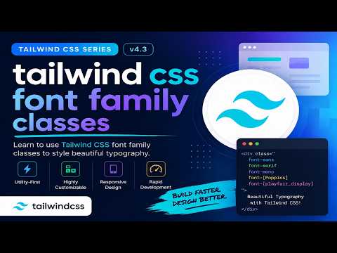 Learn Tailwind CSS from Scratch|Tailwind font family classes(2026)