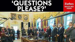 BREAKING NEWS: Trump Takes Questions After Issuing Legal Threat To Trevor Noah Over Epstein Joke