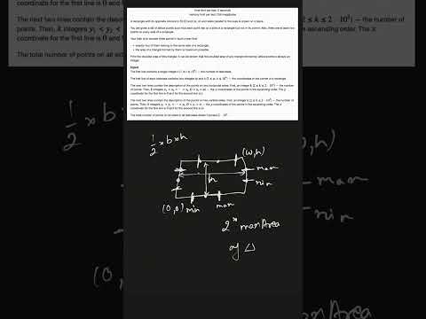 Triangles on a Rectangle || Codeforces #codeforcessolutions