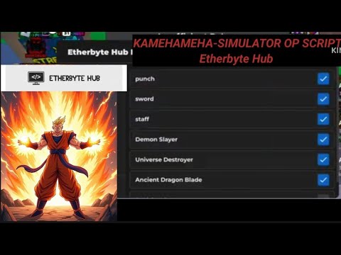 OP SCRIPT kamehameha simulator | Auto gain punch, sword, Staff etc | Instant 10B power and more!