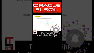 Oracle PLSQL tutorial in TAMIL -  (PLSQL printing statement)