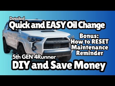 Save MONEY with DIY 4Runner oil change! Detailed Explanation | Bonus! Oil Maintenance Reset