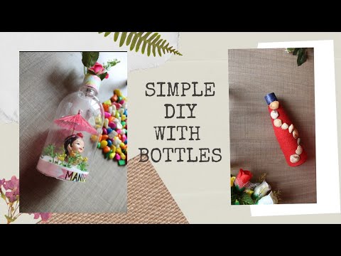 Easy diy with bottle🍾#diy #recycle #bottlecraft #craft #giftideas #art #crafting #diycrafts #easydiy