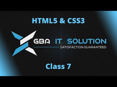 HTML5 & CSS3 Class 7