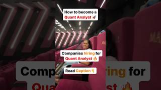 How to become a Quant Analyst 🔥 #youtubeshorts #shorts #quantanalysis
