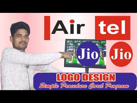 How to Make Airtel & JIO logo in CorelDRAW l एयरटेल और जीओ का लोगो कैसे बनाएं l #ThevillageAnimation