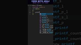 💻 "Let's start! This is my first code 🌍#HelloWorld #CLanguage  #TechStart #LearnToCode #CodeWithAnuj