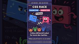 CSS Transition vs Animation ⚡ Kaun better hai? | Web Dev Battle #shorts #quickcoded