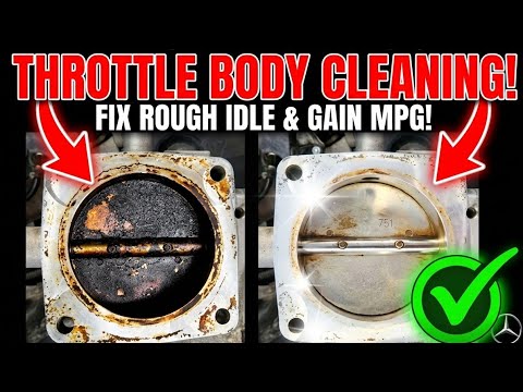 Mercedes ML320 350 430 500 ML55  W163 throttle body cleaning and gasket replacement DIY