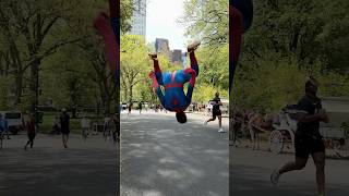 Spiderman takes on central park