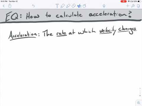 How to calculate acceleration