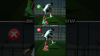 BICYCLE RAINBOW TUTORIAL ⚽️.#football #footballskills #soccer #bicycle #rainbow #shorts