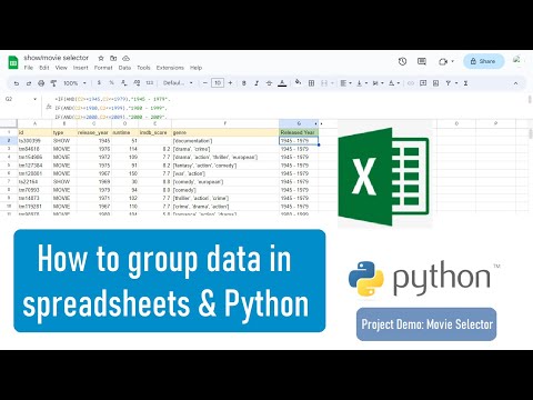 How to group data in spreadsheets & Python
