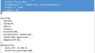 Prepare a simple one atom in a big box calculation for QuantumESPRESSO