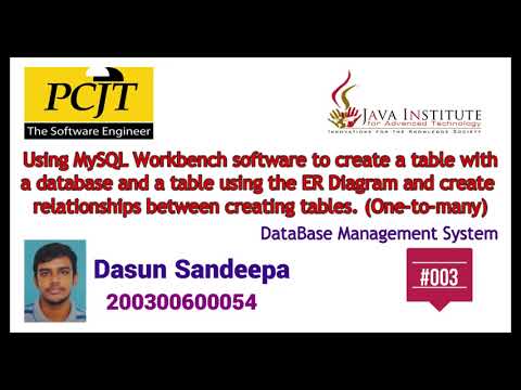 DBMS Task 3-Using MySQL Workbench software to create a table with a database and a table using the