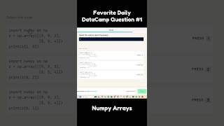 Doing DataCamp Daily Tasks Until I’m a Data Analyst Day 1: Numpy Arrays #numpy #python #dev #code