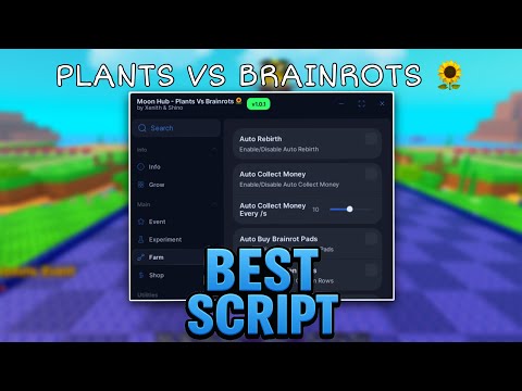 Plants Vs Brainrots🌻Script NO KEY – Dupe Cards/Plants, Auto Farm (PASTEBIN)