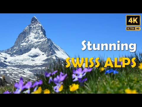 Swiss Alps 4k Video Virtual Tour Scenic Relaxation Film | Switzerland Highest Mountains