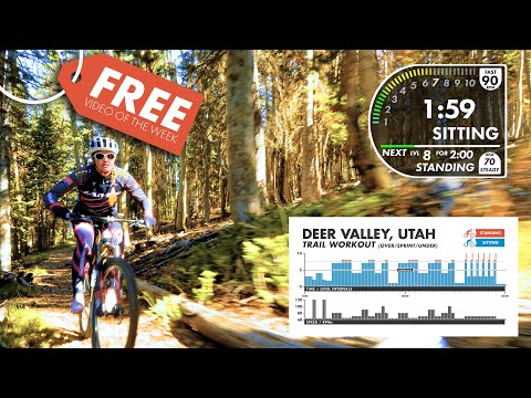 FREE Mountain Bike Spin Video for indoor cycling. Deer Valley TRAIL Workout.