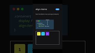 Align Items in CSS #shorts #code #coding #css #cssdesign #frontend #beginners