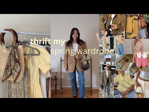 come thrift my pinterest inspired spring wardrobe 🌸💛 | local thrift + try on haul