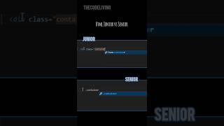 TheCodeLiving |Junior vs senior Frontend Developer #shorts #youtubeshorts #ytshorts #html #css