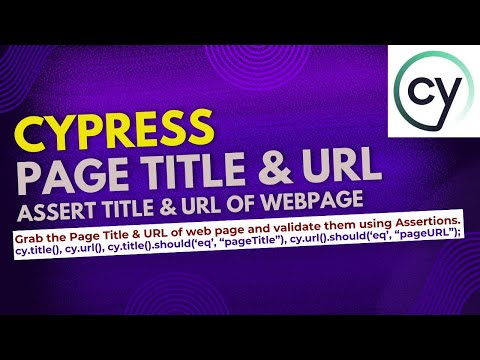 4. Page Title and URL Validation in Cypress