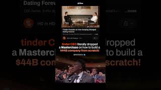 how tinder hit 1 million users with zero ads 💰   #startuplife #founder #techpodcast