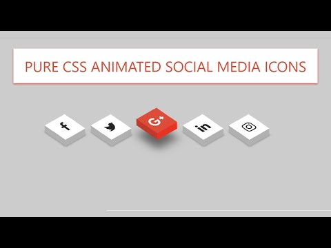 Pure Css Animated Social Media Icons