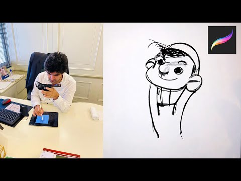 quick one minute tutorial procreate making cartoon