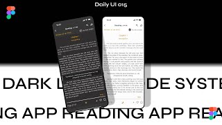 Daily UI Challange | Day 015: Reading App UI with Dark Mode Switch | Daily UI #015