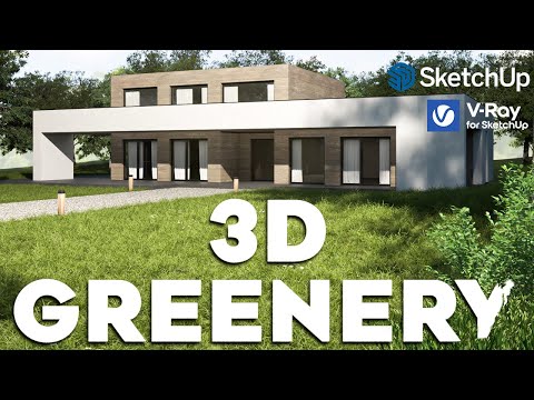 Planting with Scatter for Exterior Visualizations | V-Ray for SketchUp Tutorial