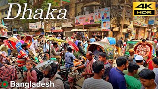 Dhaka Daytime Walk | Chaotic Old Dhaka | Bangladesh 🇧🇩 May 2024 [4K HDR]