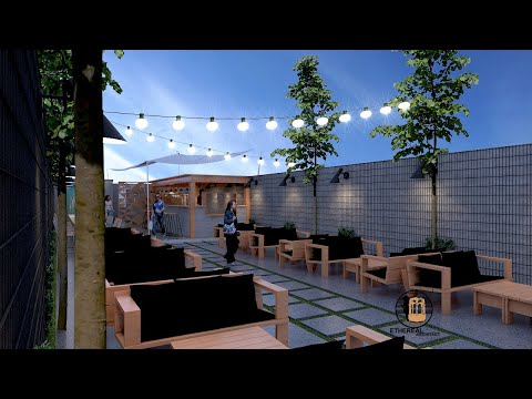 Outdoor Cafe Animation Lumion 10 Rendering