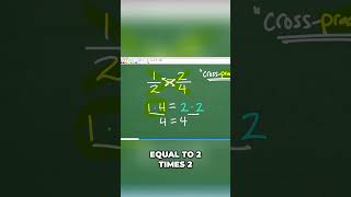 Fractions Explained  The Easy Cross Product Method!  #maths #basicmaths#fractions #math #proportion