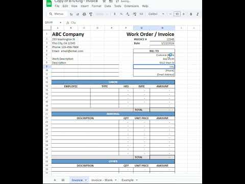 Google Sheets Invoice Template Tutorial | Silent Walkthrough