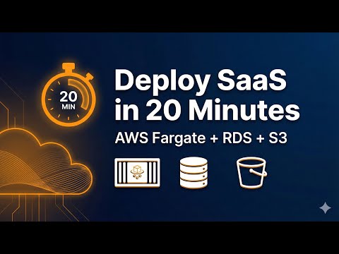 AWS SaaS Deployment in 20 Minutes | Fargate + RDS + S3 Full Tutorial