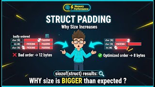 Understanding C Struct Alignment & Padding — Memory Explained Simply 💡