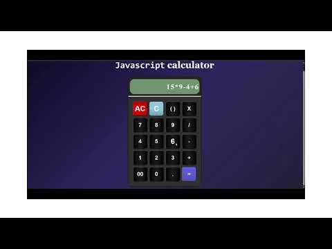 Simple JavaScript Calculator | HTML, CSS & JS Tutorial