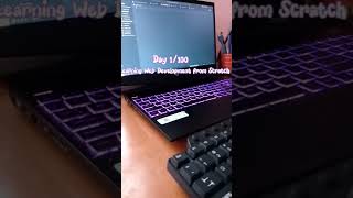 Day 1/100 | Basics of HTML tags #WebDevJourney #100daysofcode #75dayshardchallenge #shorts #viral