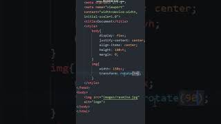 CSS Rotate image #shortviral #shorts #css #shortyoutube #shorts