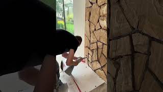 DecorationShare #DecorationConstructionSite#decorationdiarymaoStone wall tile paving process