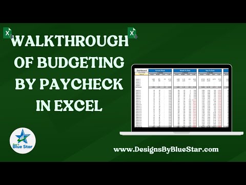 Walkthrough of Budgeting by Paycheck in Excel, Excel Paycheck Budget
